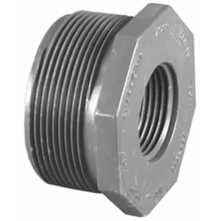 Charlotte Pipe And Foundry PVC 08200 2400HA 1 x .75 in. PVC Schedule 80 Male Pipe Thread Reducer Bushing- Gray 653736